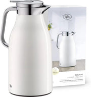 Termoskan in acciaio inossidabile bianco 15 litri con vetro Dur vacuüm doppio strato - Isolante termoisolante per caffè e tè