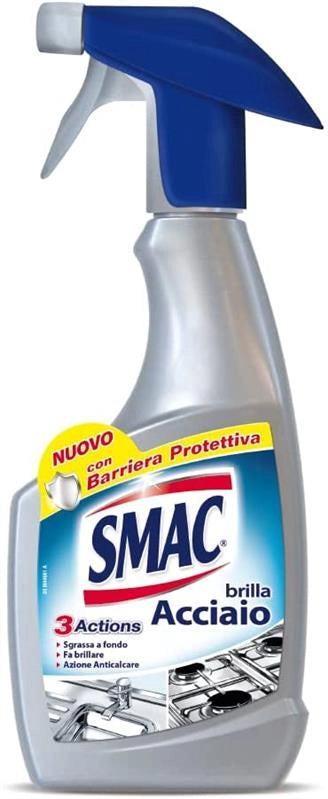 SET 4 CONFEZIONI DI SPRAY SMAC BRILLA ACCIAIO IN CONFEZIONE DA 520 ML CIASCUNO