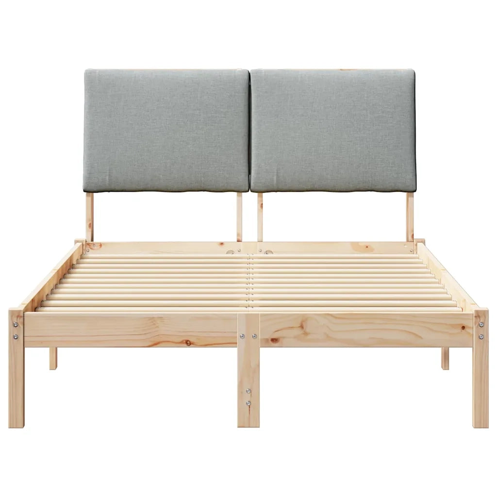 Struttura del Letto Marrone e grigio chiaro 135 x 190 cm