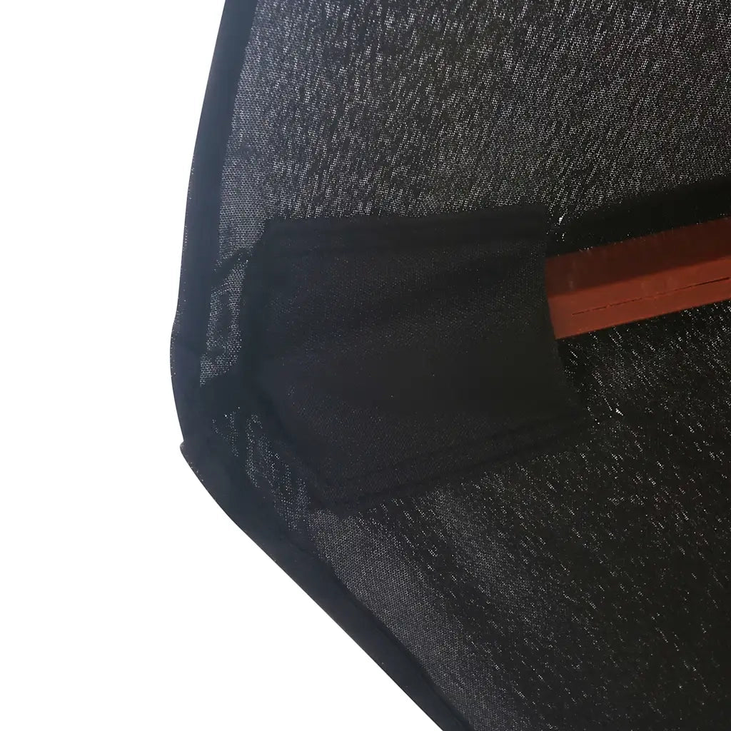 Ombrello | Parasolne da Esterni con Palo in Legno 350 cm Nero