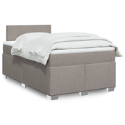 vidaXL Giroletto a Molle con Materasso Tortora 120x200 cm in Tessuto