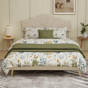 Letto imbottito 160x200 beige - Xylo - Telaio basso