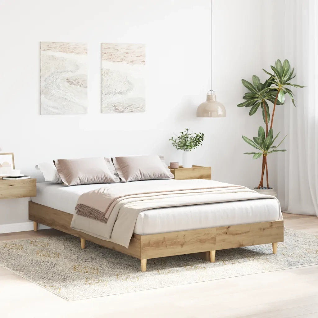vidaXL Giroletto senza Materasso Rovere Artigianale 140x190 cm