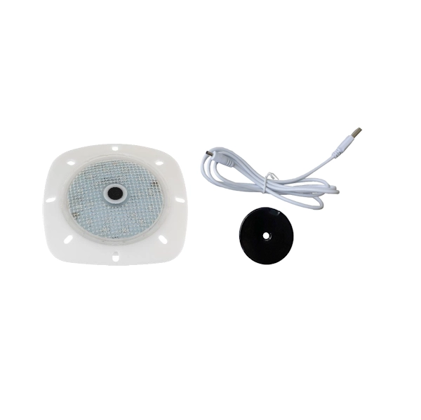 LAMPADA RICARICABILE, IMPERMEABILE E MOBILE, RGB, 18 LED, CORONA BIANCA