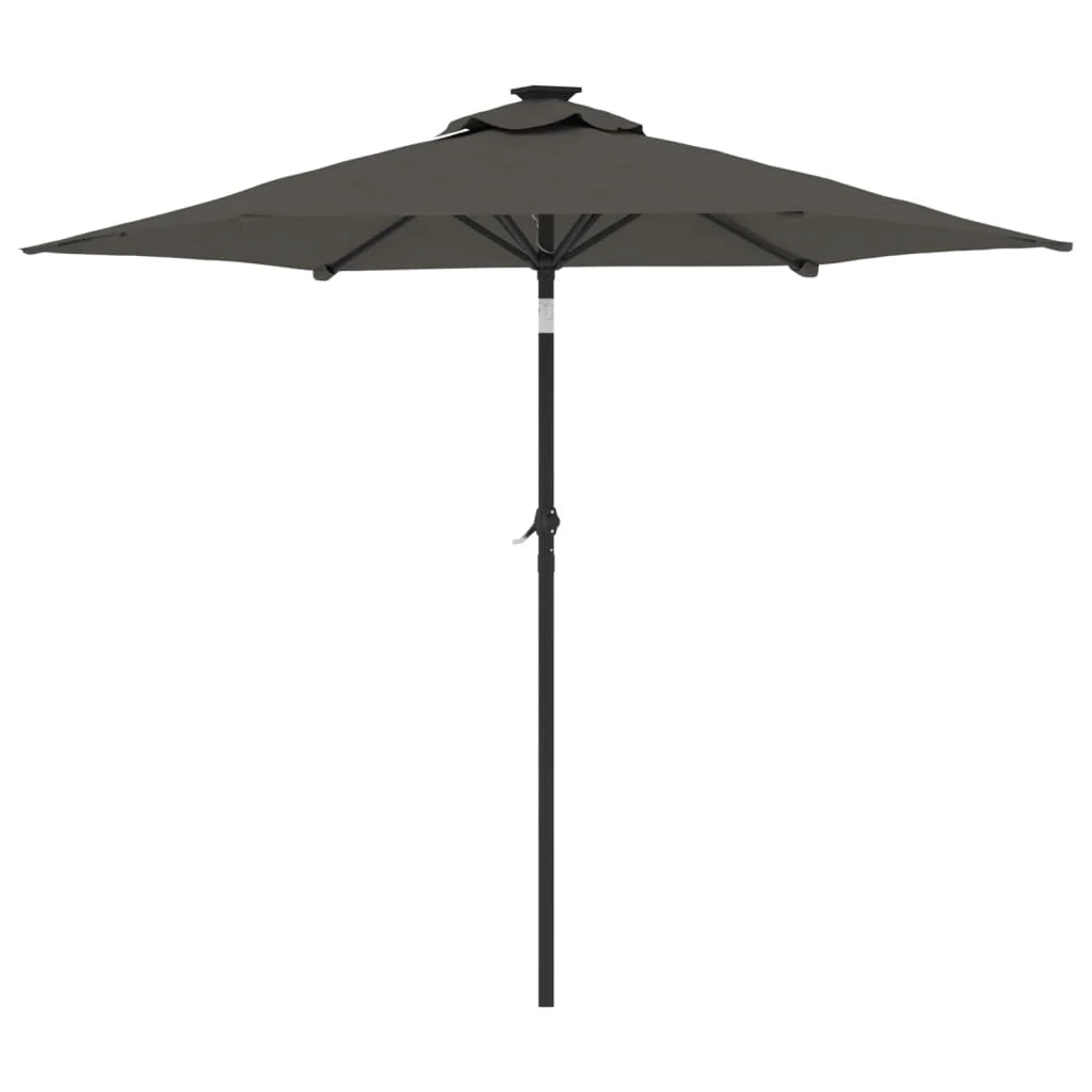 Ombrellone da giardino inclinabile con manovella 225 x 225 x 212 cm moderna protezione UV poliestere antracite 02_0056367