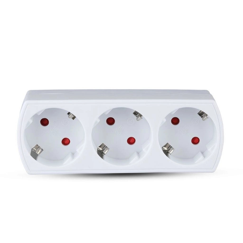 Adattatore di alimentazione da 3 outlet con Terra Contatto 16A 250 V (etichetta + polibag con headcard)