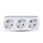 Adattatore di alimentazione da 3 outlet con Terra Contatto 16A 250 V (etichetta + polibag con headcard)