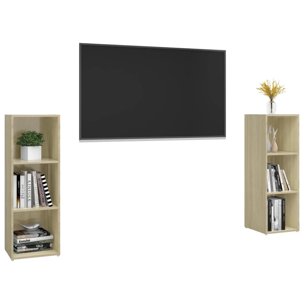 Mobili TV 2 pz Rovere Sonoma 107x35x37 cm in Legno Multistrato 3079910