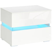 Comodino con luce LED ¨C zephmum ¨C Bianco 60x39x47