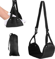 Hamac per piedi portatile avanzato di schiuma di altezza regolabile 60-90 cm per ufficio aereo auto treno (nero)