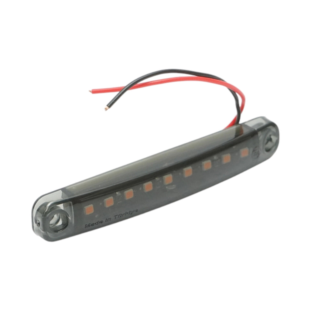 Luce di posizione laterale a LED sottile 12-24V giallo fumé 100x15x10mm FR0176