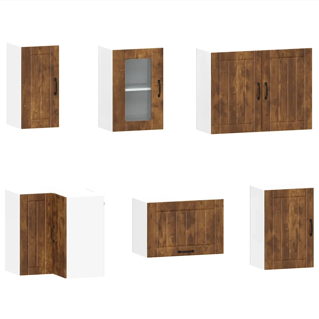 Set Mobili da Cucina 11 pz Lucca Rovere Fumo in Truciolato 3314956