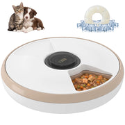 Distributore Automatico Cibo per Animali 6 Porzioni ¨C Xylo ¨C 31,5 x 31,5 x 8,3 cm Bianco