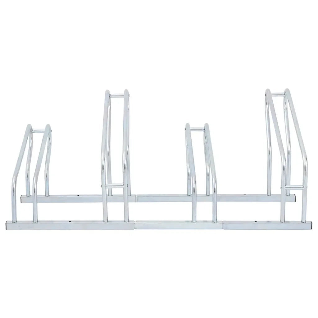 Supporto per 4 Bici da Pavimento Autoportante Acciaio Zincato CFW6296452