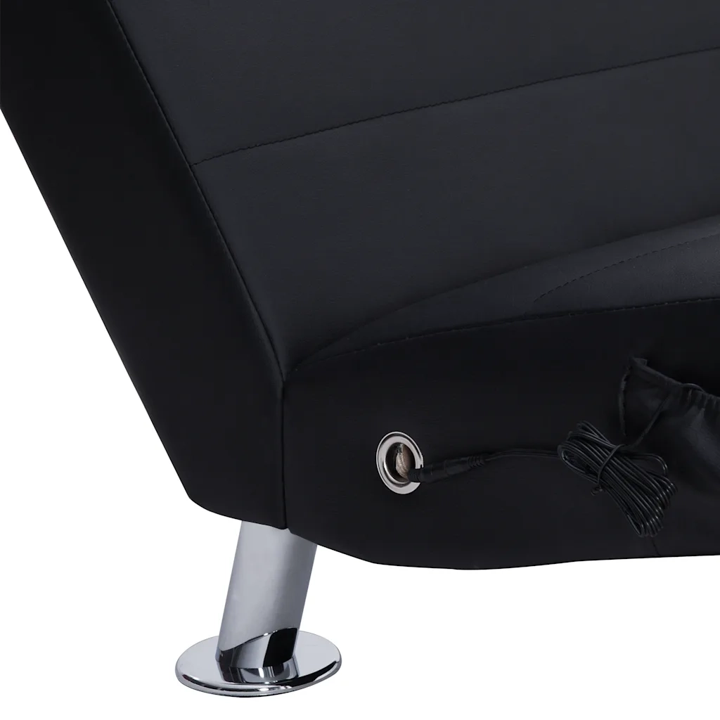 Sdraio Massaggiante con Cuscino Nero in Similpelle CFW2815610