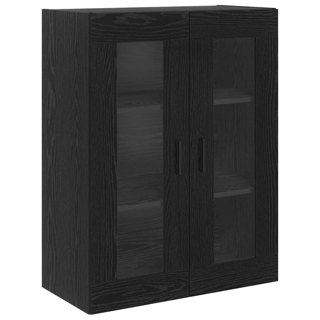 Credenza 2 pcs Rovere Nero Legno multistrato 3416088