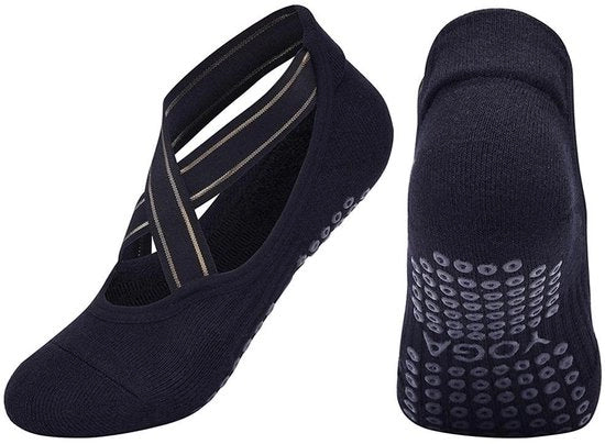 Sokke Yoga Antislip con 104 punti di aderenza antislip - Tessuto di cotone a maglia - Calze per donna - Supporto per arcata del piede - Adatti per misure 35-39