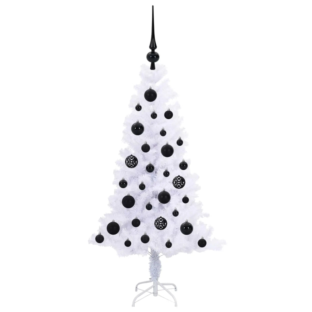 Albero di Natale | Decorazioni natalizie artificiale Bianco 120 cm PVC e Acciaio