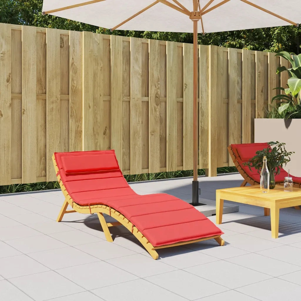Cuscino per Lettino Rosso 180x60x3 cm in Tessuto Oxfordcod mxl 94390