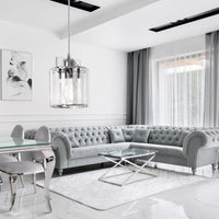 Lampada Da Soffitto Cristallo Argento APP508-1CP