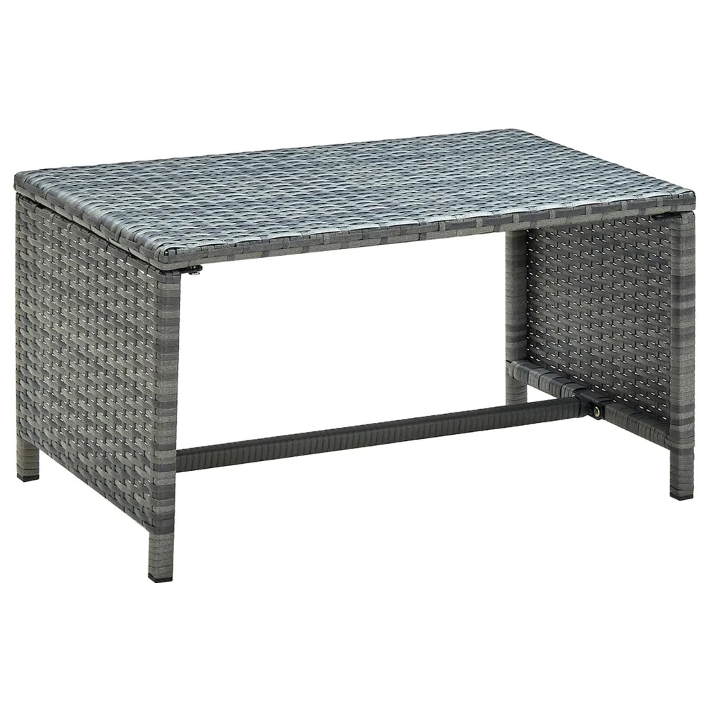 Tavolino da CaffÃ¨ Antracite 70x40x38 cm in Polyrattan cod mxl 29735