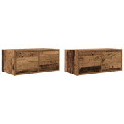 Mobili Porta TV 2 pz | Armadietto TV | Mobile Porta TV Legno Antico 60x31x25,5 cm in Truciolato