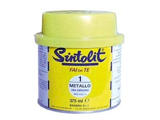SINTOLIT FAI DA TE STUCCO PER METALLO IN BARATTOLO ML.375- - ml.375 grigio - 2 pezzi SINTOLIT