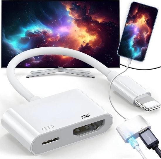Adattatore HDMI per Telefono Full HD 1080p Senza Software Digitale AV Adattatore Collegamento HDMI Cavo Schermo a TV Monitor HDTV per Dispositivi Apple Samsung