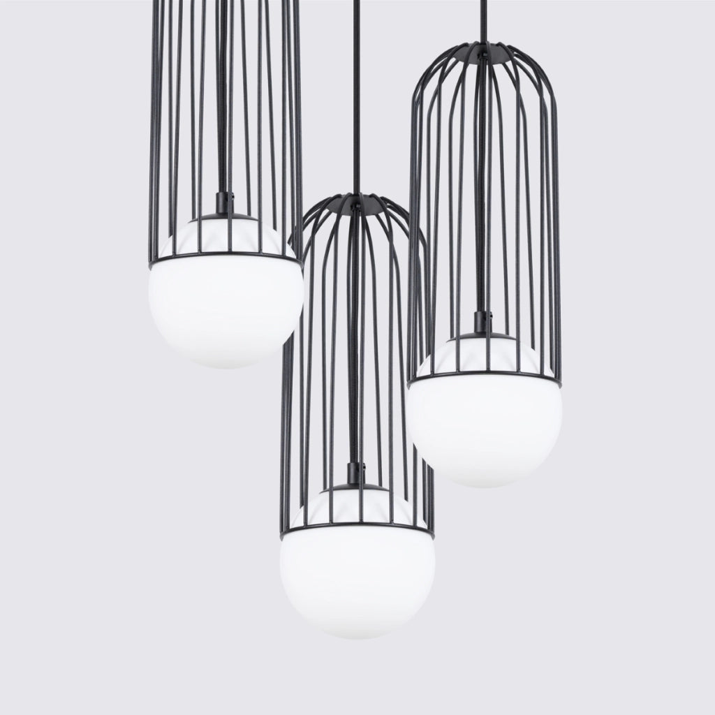 Lampada a sospensione BRINA 3P nero