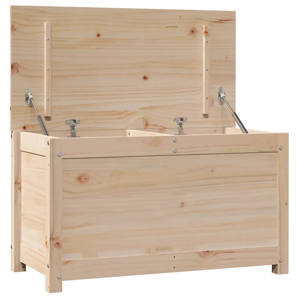 Contenitore Portaoggetti 80x40x45,5cm Legno Massello Pino 823534