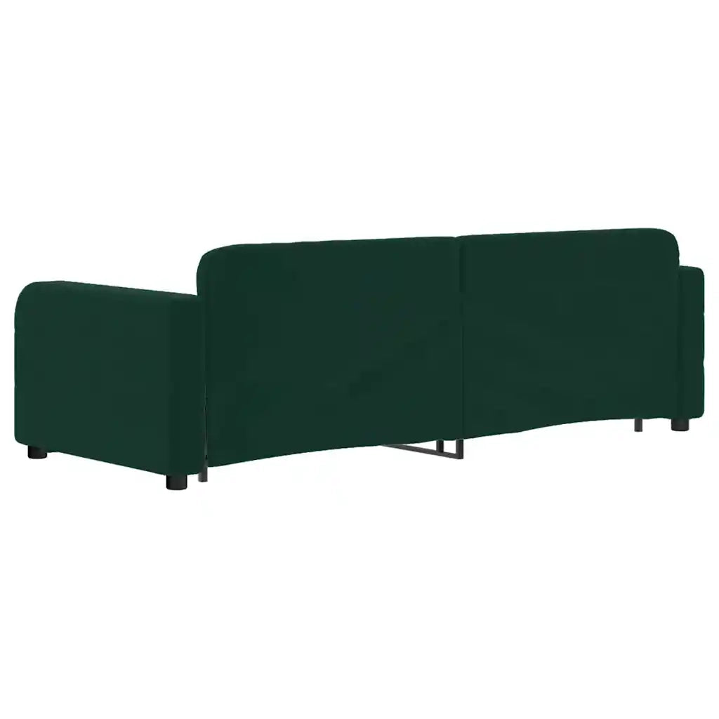 Divano Letto Estraibile Cassetti Verde Scuro 80x200cm Velluto 3196972