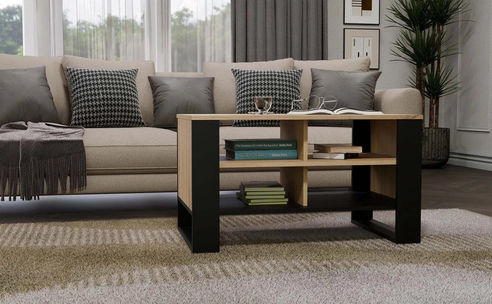 Tavolino modern 4p slim rovere artisan nero