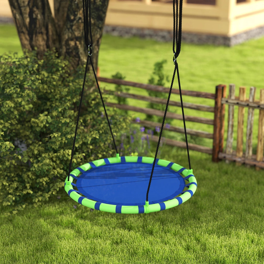 Altalena da giardino per bambini ¨C zephmum ¨C blu e verde ?100x180 cm