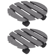 Carrelli Portavasi 2 pz Grigi Ã˜30x7,5 cm in WPC cod mxl 61644