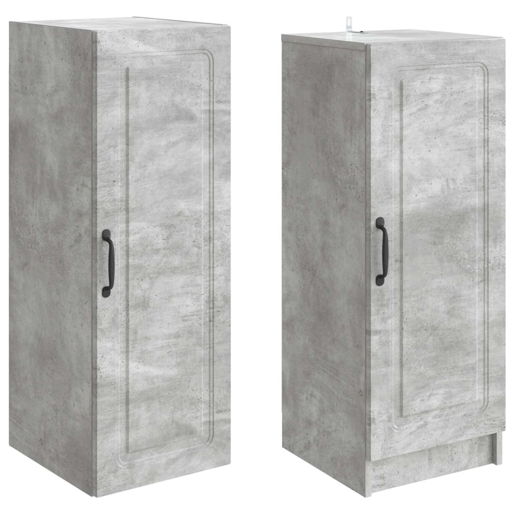 Set di armadi 2 pcs Grigio Cemento Legno ingegnerizzato