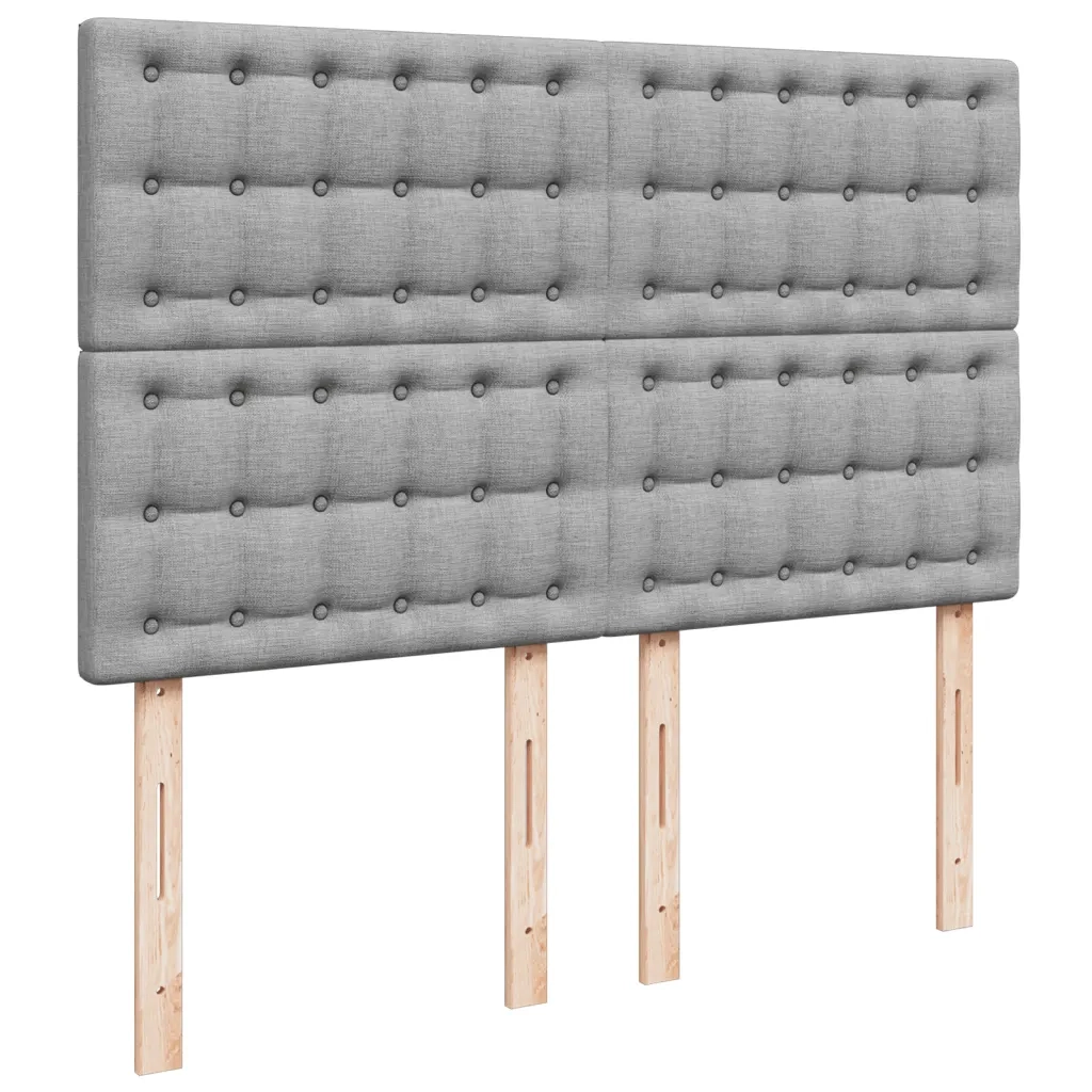 Giroletto a Molle con Materasso Grigio Chiaro 160x200cm Tessuto