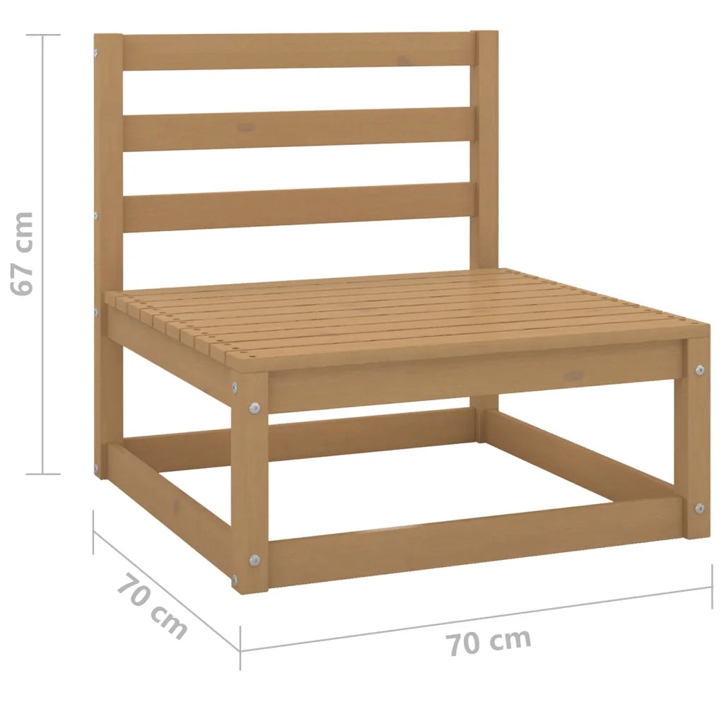Divano da Giardino 2 Posti Marrone Ambra Legno Massello di Pino 3075232