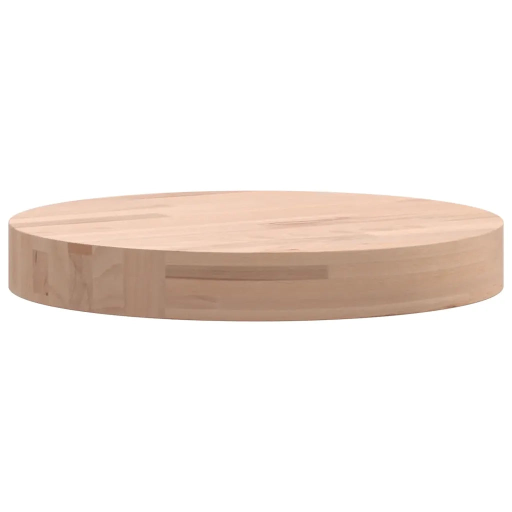 Piano per Tavolo Ã˜30x4 cm Rotondo in Legno Massello di Faggio