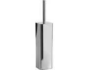 Sostegno per spazzola da bagno, acciaio inox, cromato, 8,3 x 8,3 x 38 cm