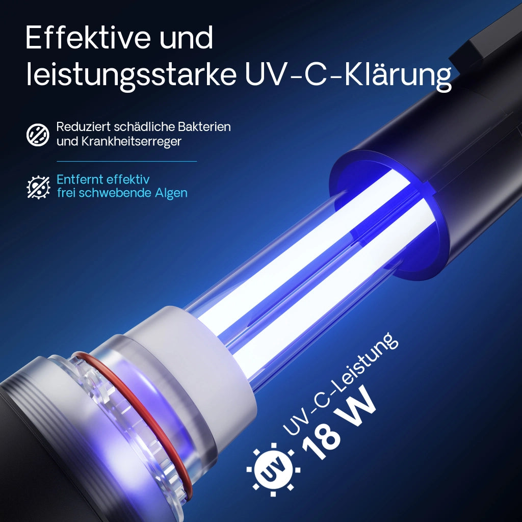 CPF-500 Filtro a pressione con UVC 18 W e chiarificatore per laghetti fino a 30.000l d’acqua