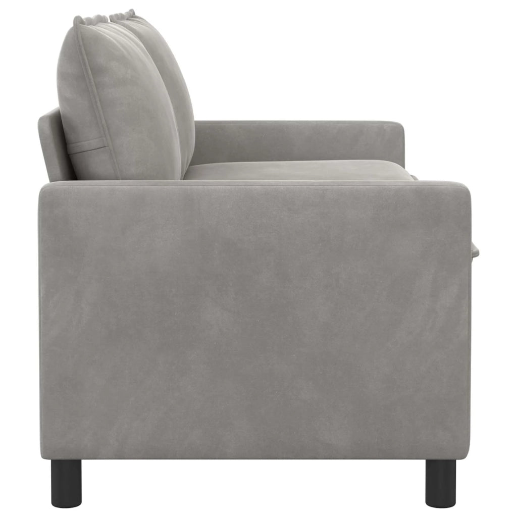 Divano Grigio Chiaro 156 x 81 x 87,5 cm Velluto