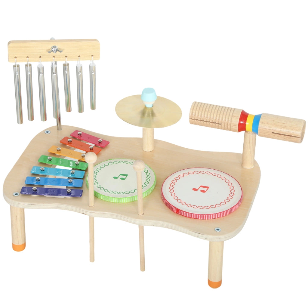 Strumenti Musicali Bambini in Legno Montessori ¨C zephmum ¨C con Xilofono Tamburello e Campanelli