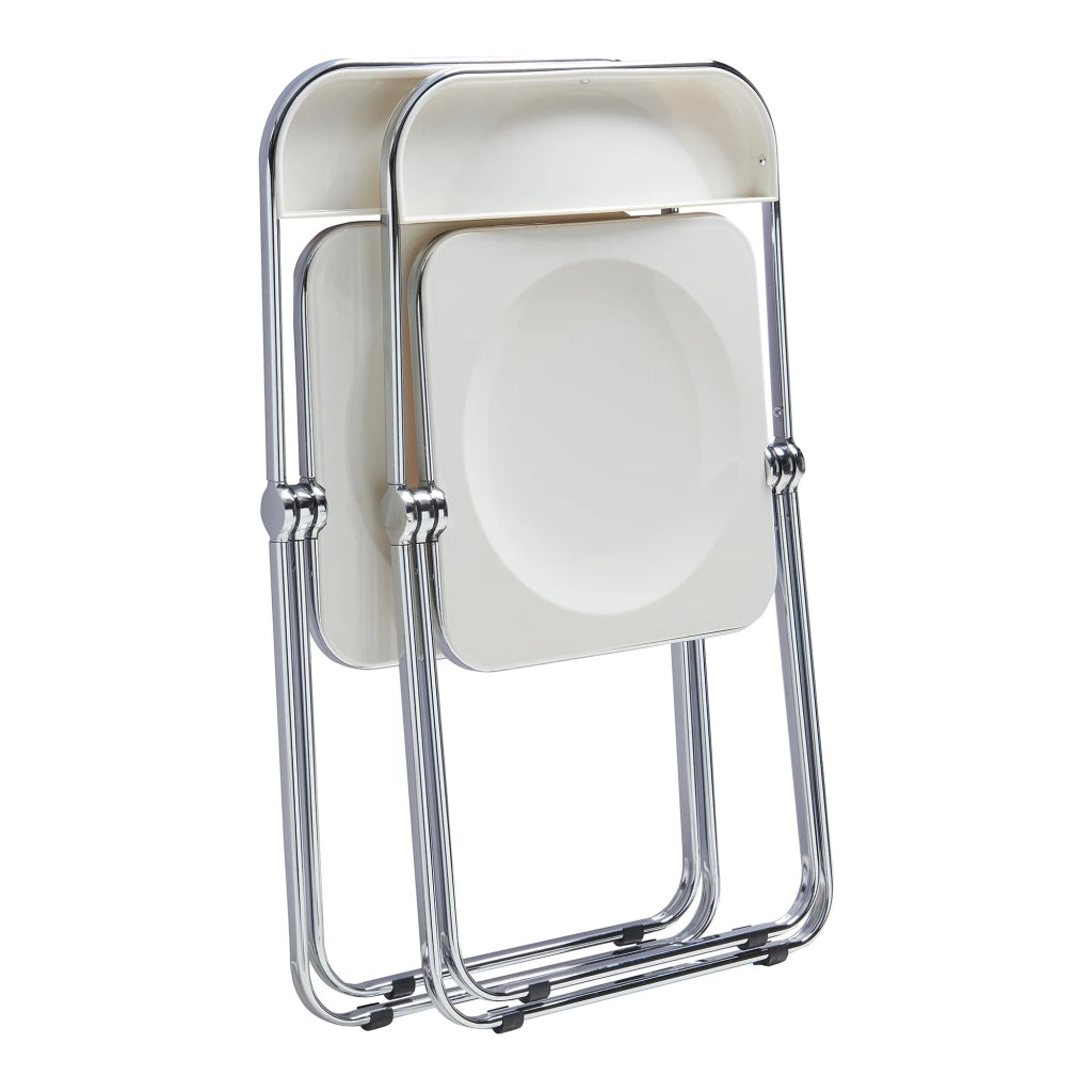 Set di 6 sedie pieghevoli 74 x 46 x 47 cm bianche 03_0009902