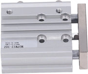 Cilindro pneumatico doppio funzione - 3 stanghe - foro 12 mm - testa 30 mm - supporto a guizzo - cilindro SMC tipo - cilindro a aria
