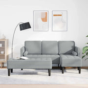 Set di divani 2 pz Grigio chiaro Poliestere 3329252