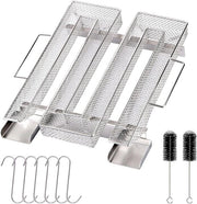 Generatore di Fumo Freddo Premium con Manubrio + 6 Pennelli per Carne e 2 Setole di Pulizia - Roker per Barbecue - Riciclabile - 22,5 x 21 x 4