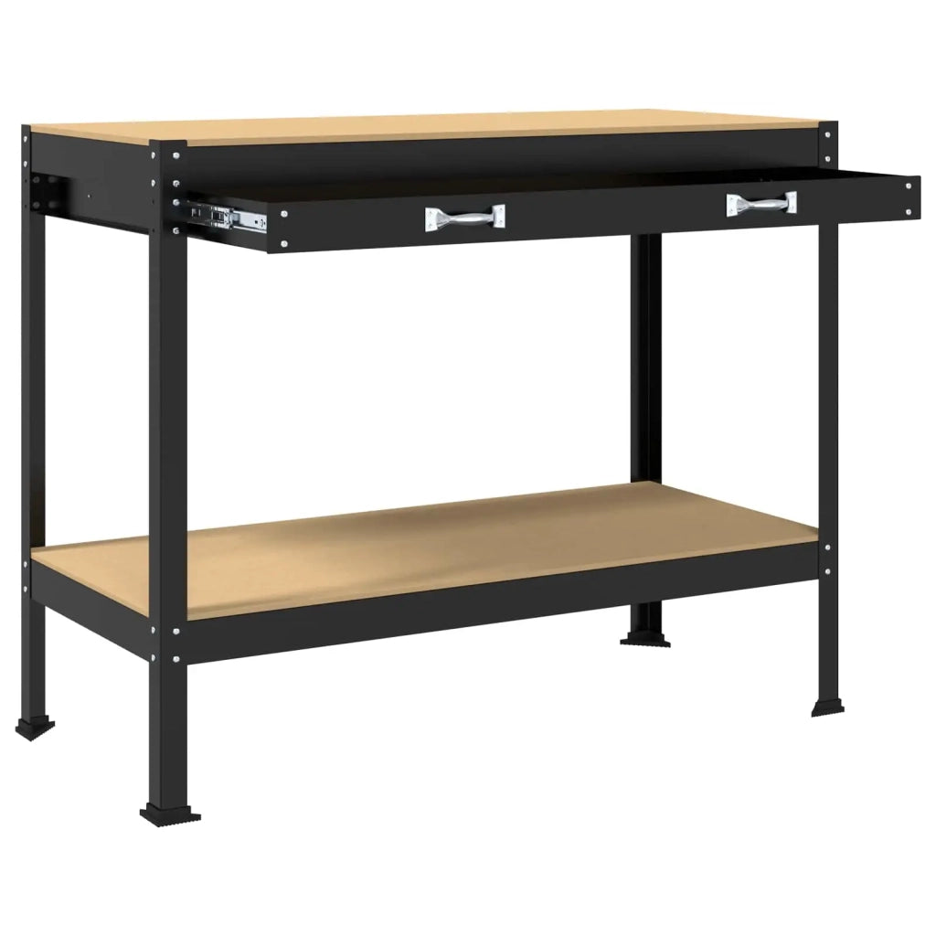 Banco da lavoro con cassetto Nero 114 x 54 x 91 cm CFW8945190
