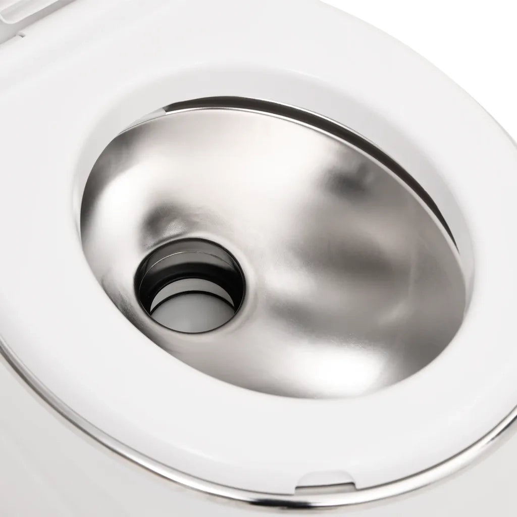 Toilette Integrata da Campeggio Bianca 24x17 L HDPE e Acciaio 154409