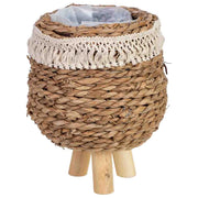 Fioriera in corda con gambe 16x16x14h cm