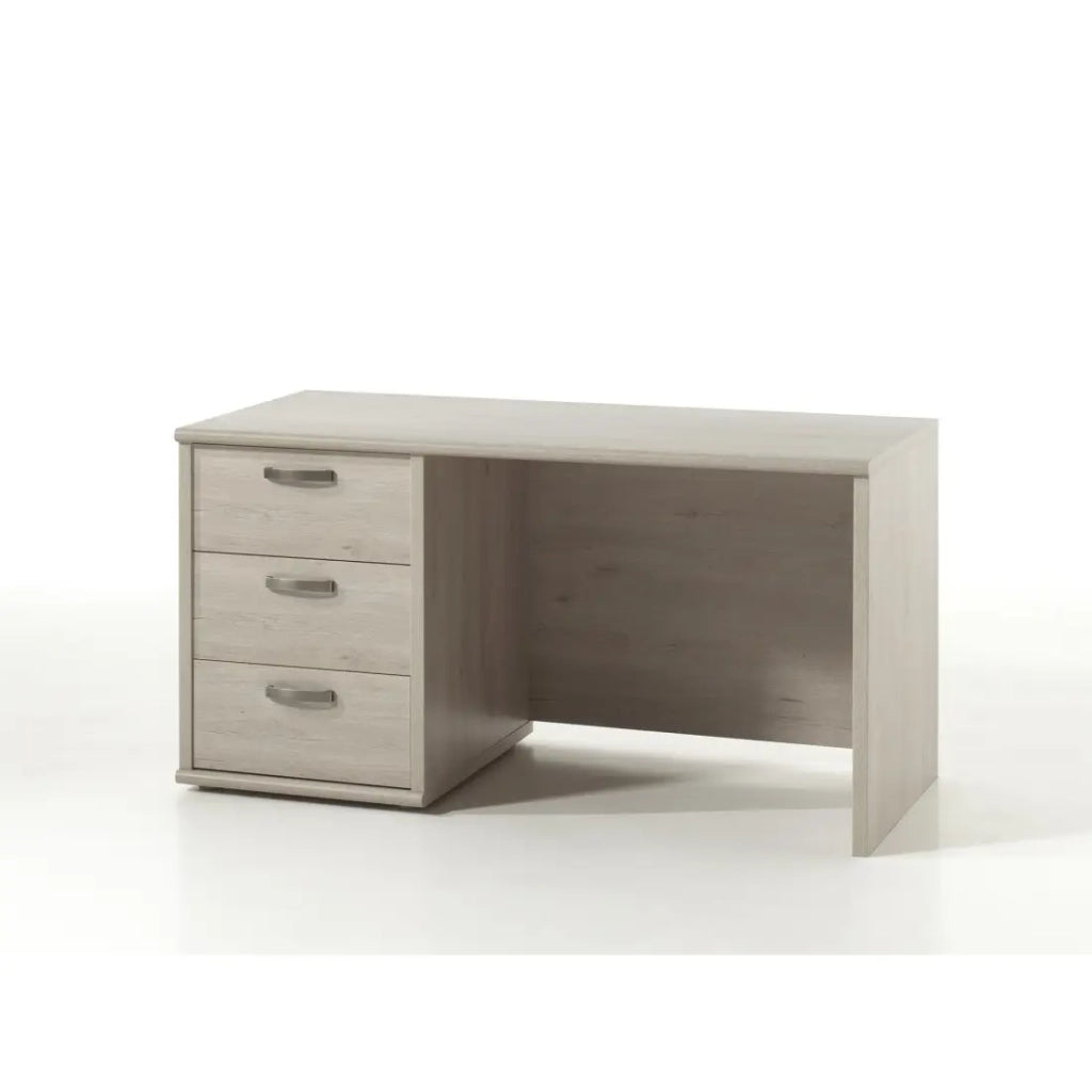 Scrivania per bambini robusta con 3 cassetti, collezione DANY, colore rovere chiaro.